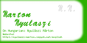 marton nyulaszi business card